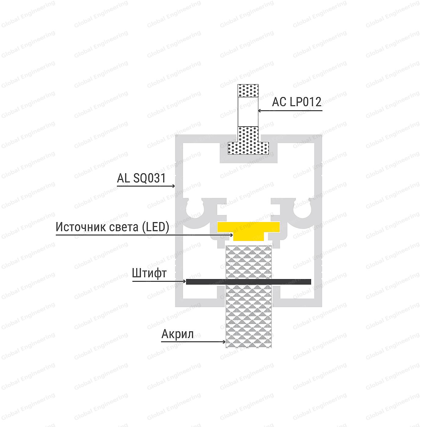 AcriLight Square - таблички с гравировкой