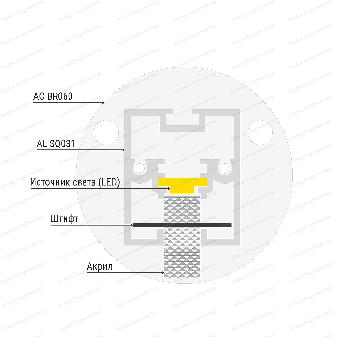 AcriLight Square - таблички с гравировкой